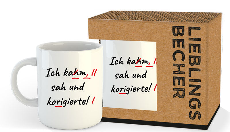 yvolve - Ich kam, sah und korrigierte - Tasse | yvolve Shop