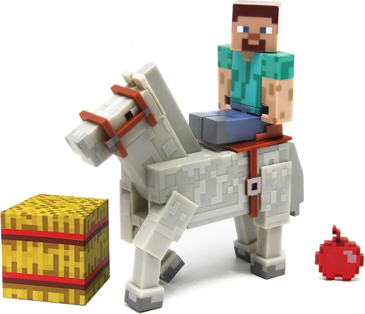 Minecraft - Steve mit Pferd weiß - Sammelfigur