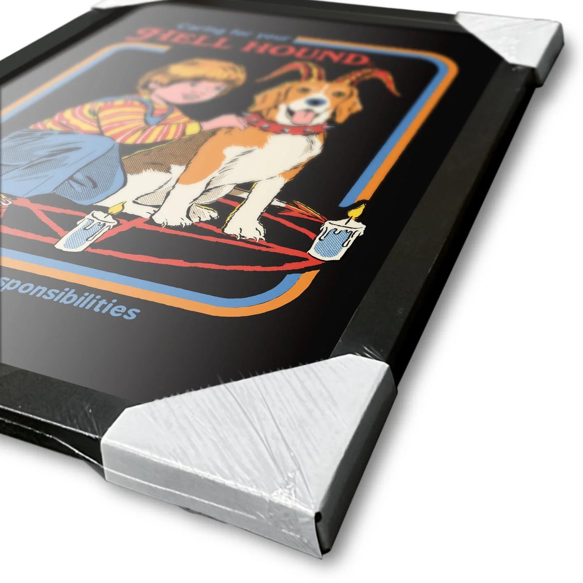 Steven Rhodes - Caring for your hell hound - Framed Art Print