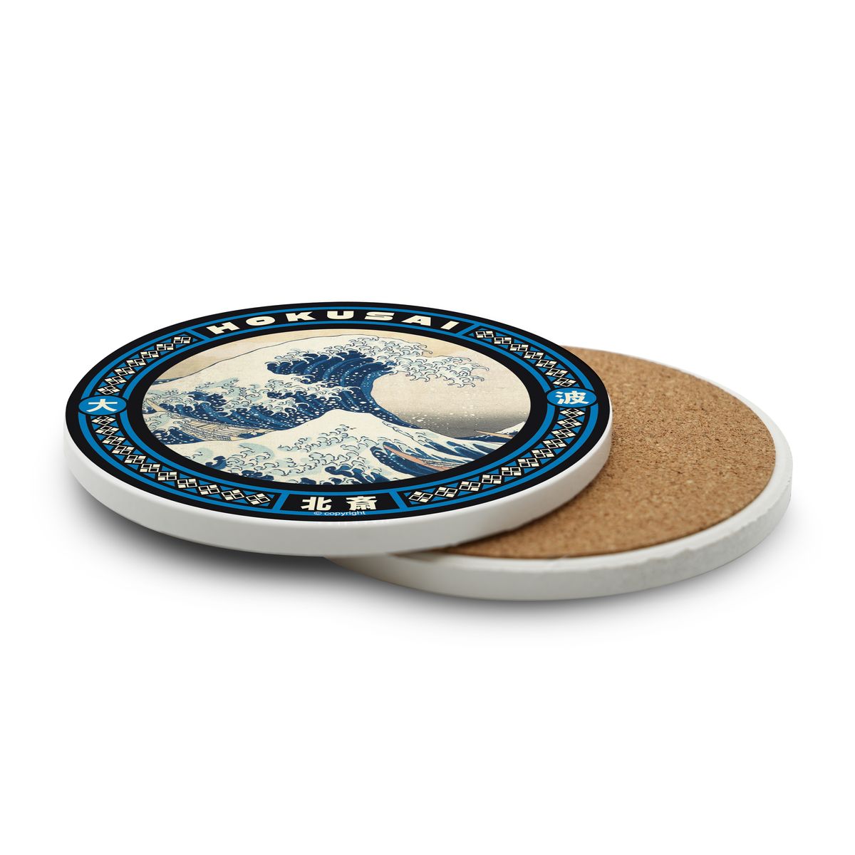 Hokusai - Great Wave - ceramic coaster