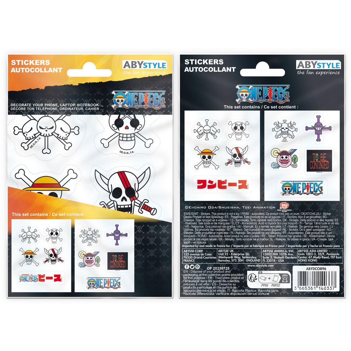 One Piece - Emperors Skulls - Sticker