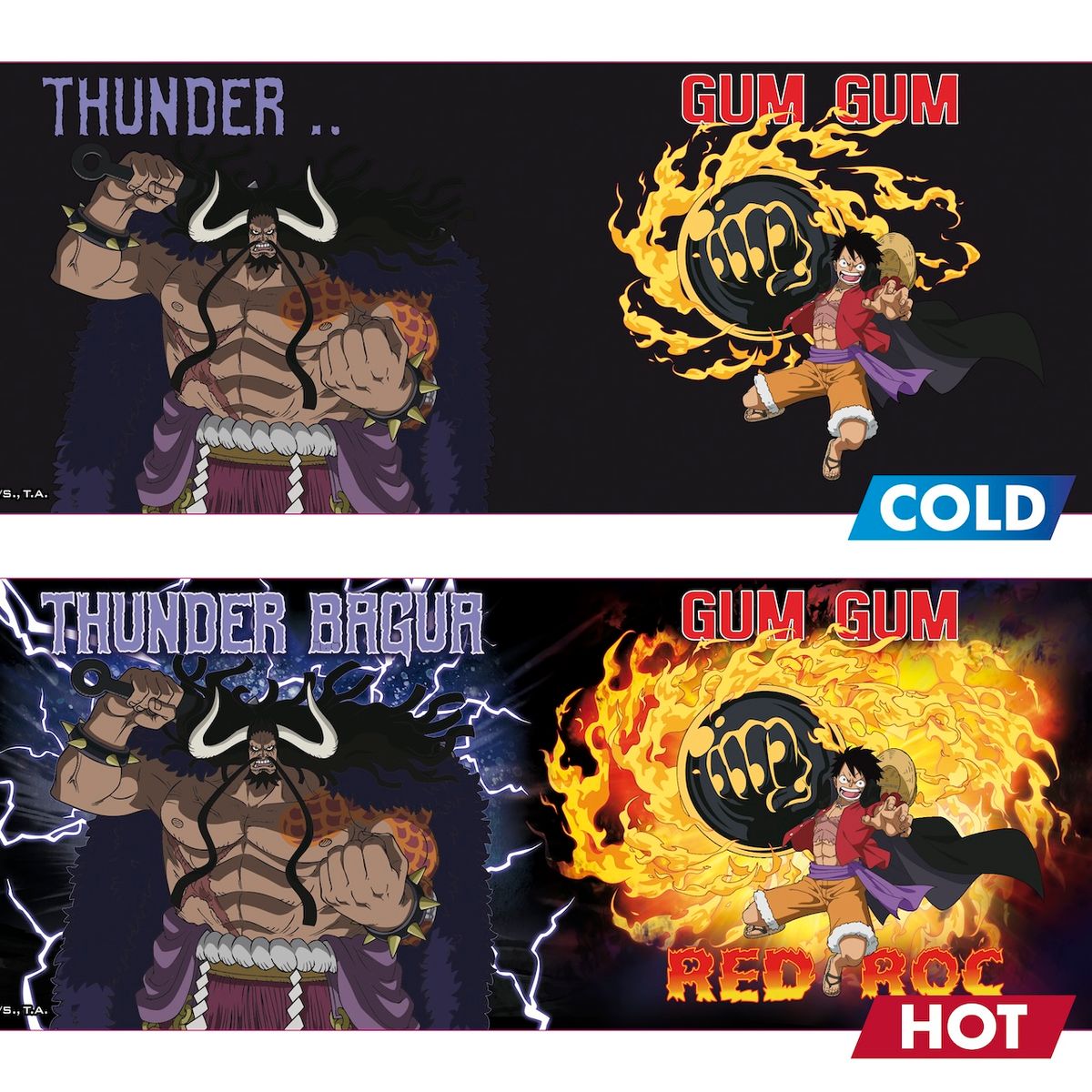 One Piece - Luffy vs Kaidou - XXL color changing mug