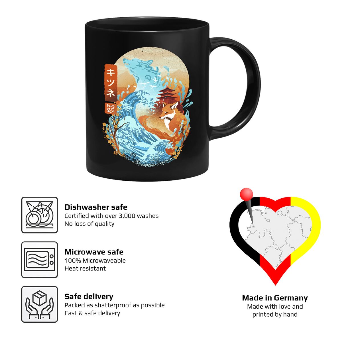 Dan Fajardo - Great Wave Fox - Mug