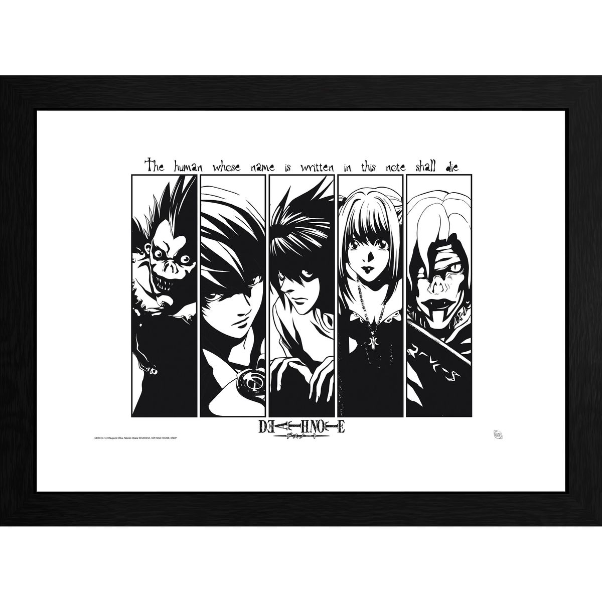 Death Note - Usual Suspects - Gerahmter Kunstdruck