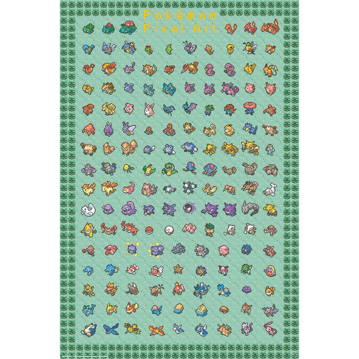 Pokémon - Pixel Art - Poster