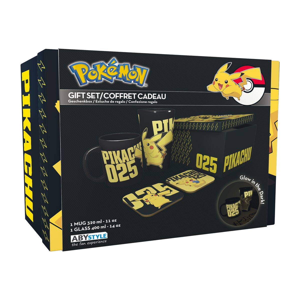 Pokémon - Pikachu Glow in the dark - gift set
