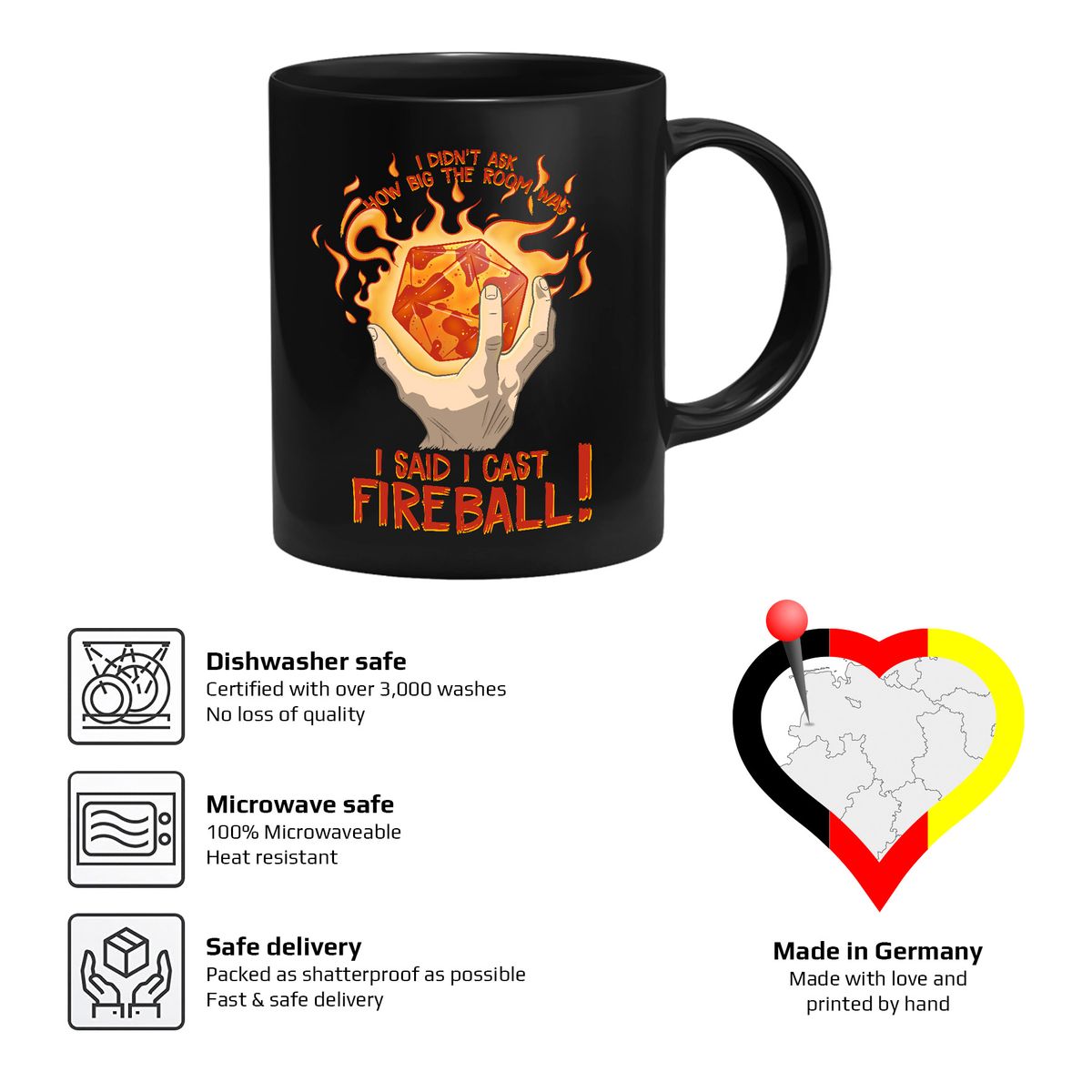 GlassStaff - I Cast Fireball - Tasse