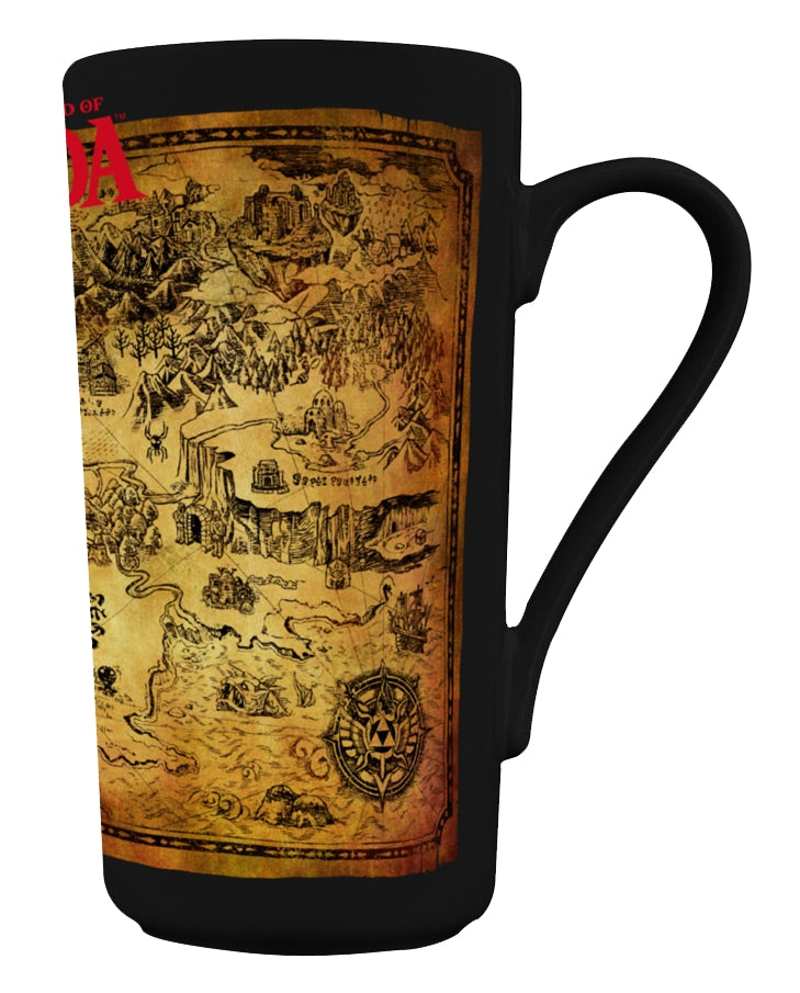 The Legend of Zelda - Black & Gold Map - Tasse
