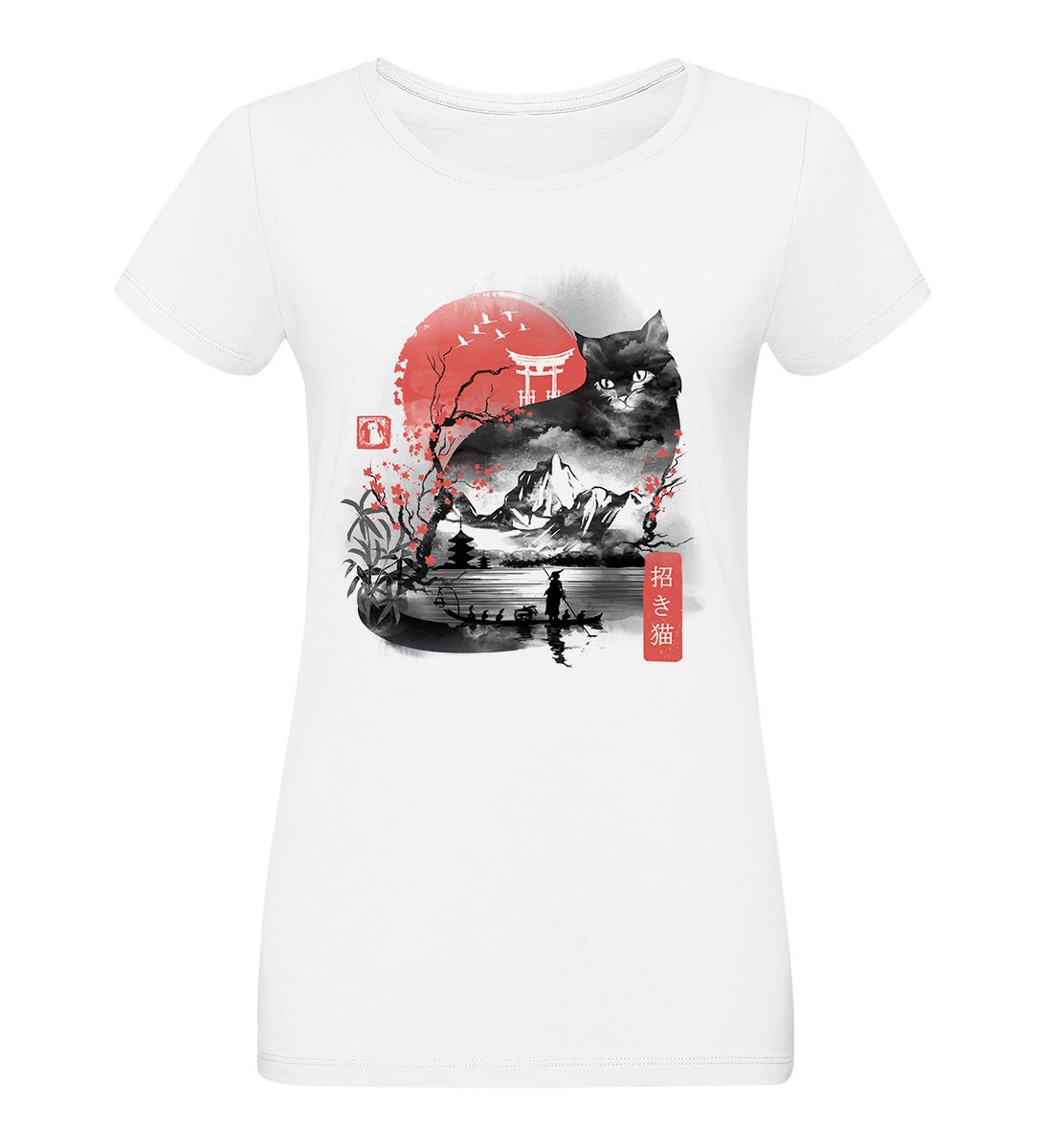 Dan Fajardo - Cherry Blossom Cat - Girlshirt