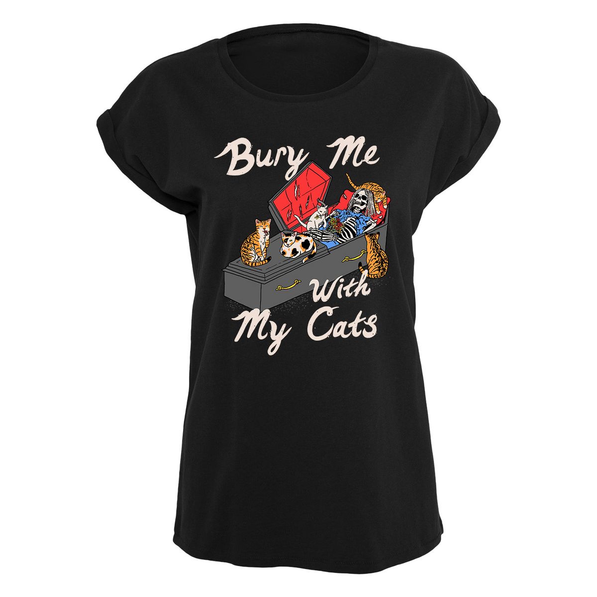 Hillary White Rabbit - Bury Me With My Cats - Girlshirt