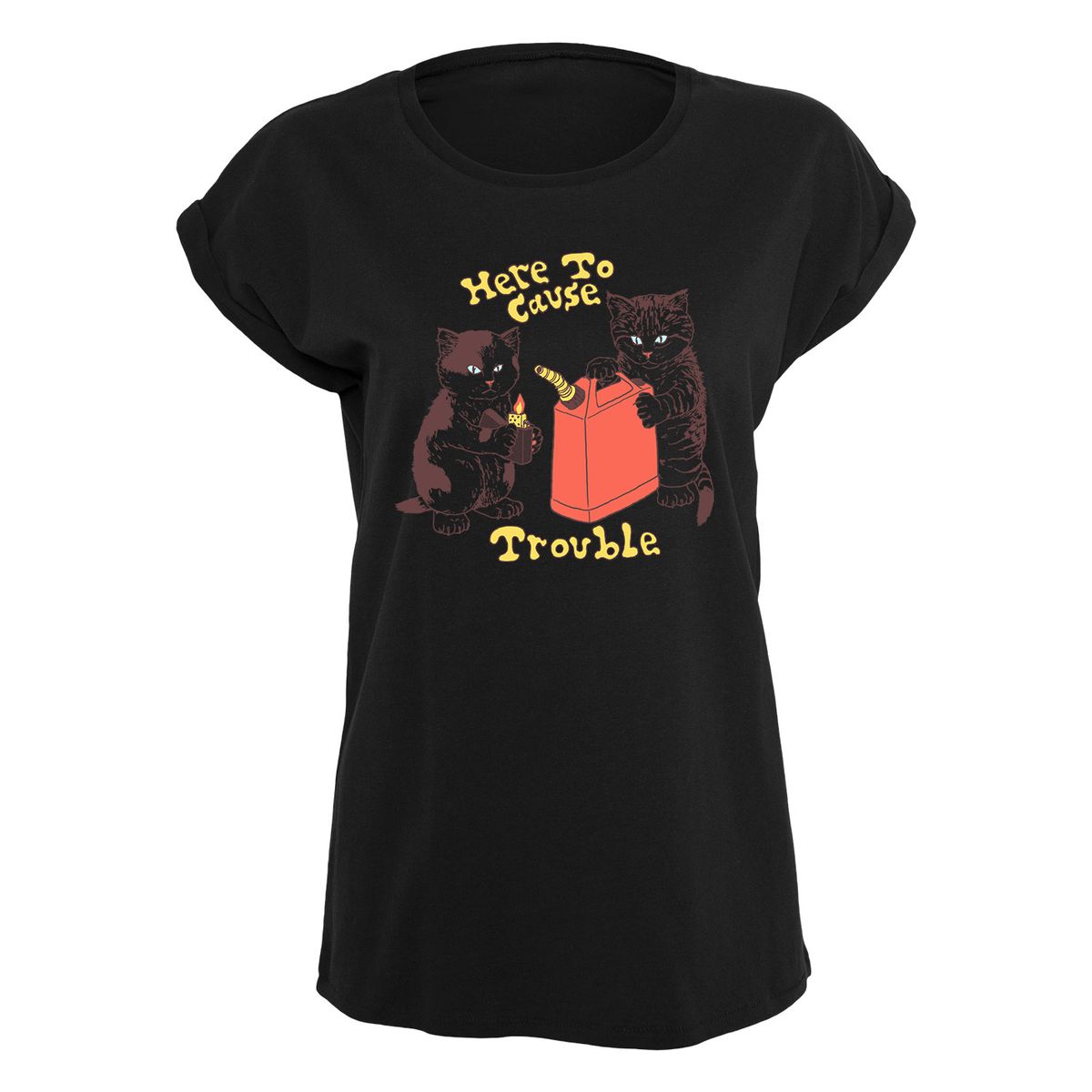 Hillary White Rabbit - Cause Trouble - Girlshirt