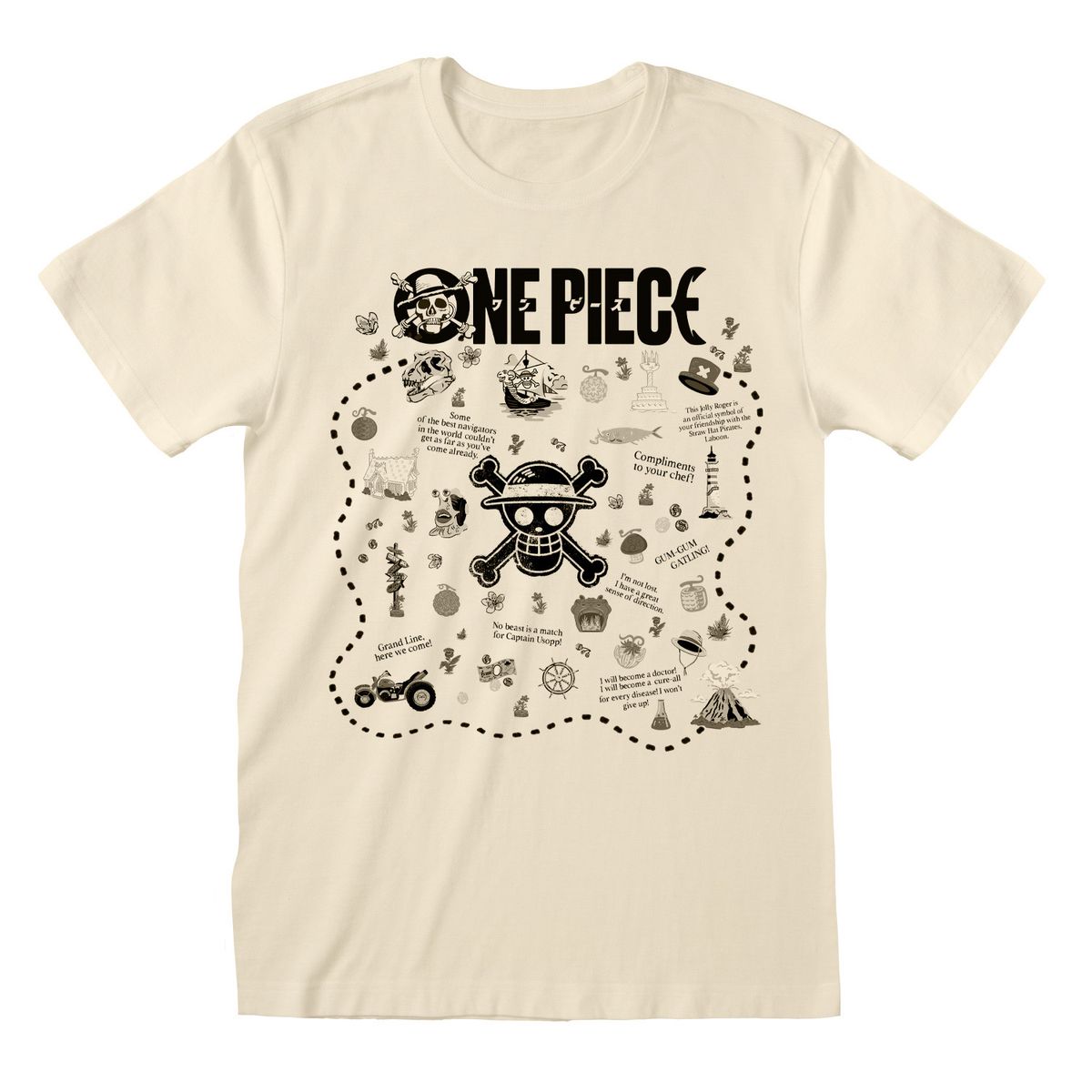One Piece - Treasure Map - T-Shirt