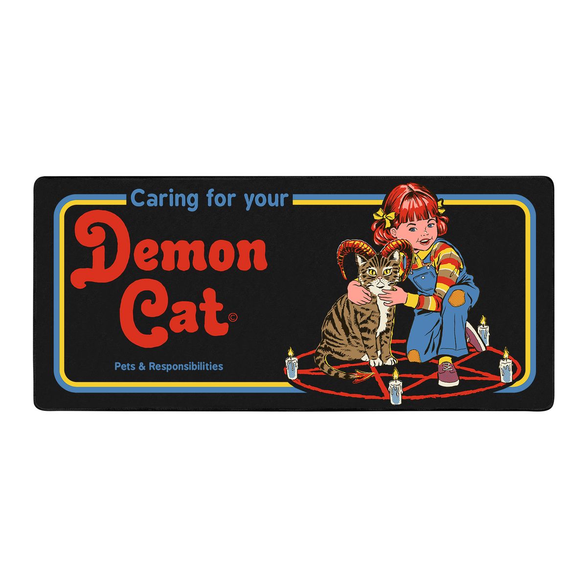 Steven Rhodes - Caring for your Demon Cat - XXL mouse pad