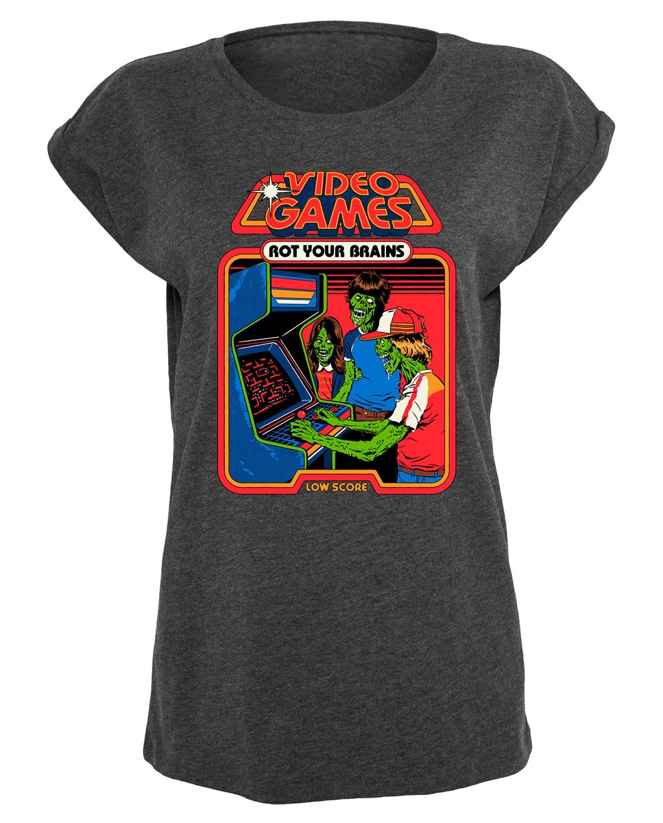 Steven Rhodes - Video Games root your brains - Girlshirt
