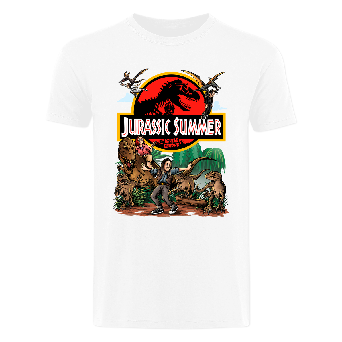 Devils & Demons - Jurassic Summer white - T-Shirt