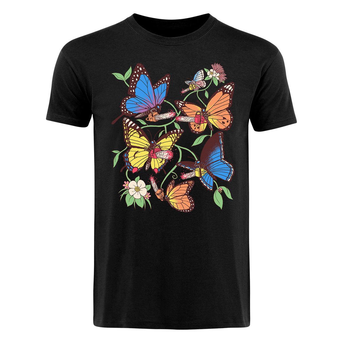 Hillary White Rabbit - Butterfly - T-Shirt