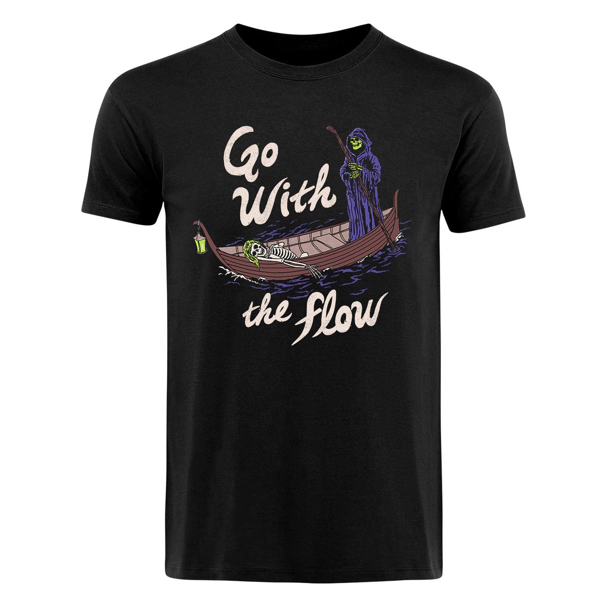 Hillary White Rabbit - Go with the Flow - T-Shirt