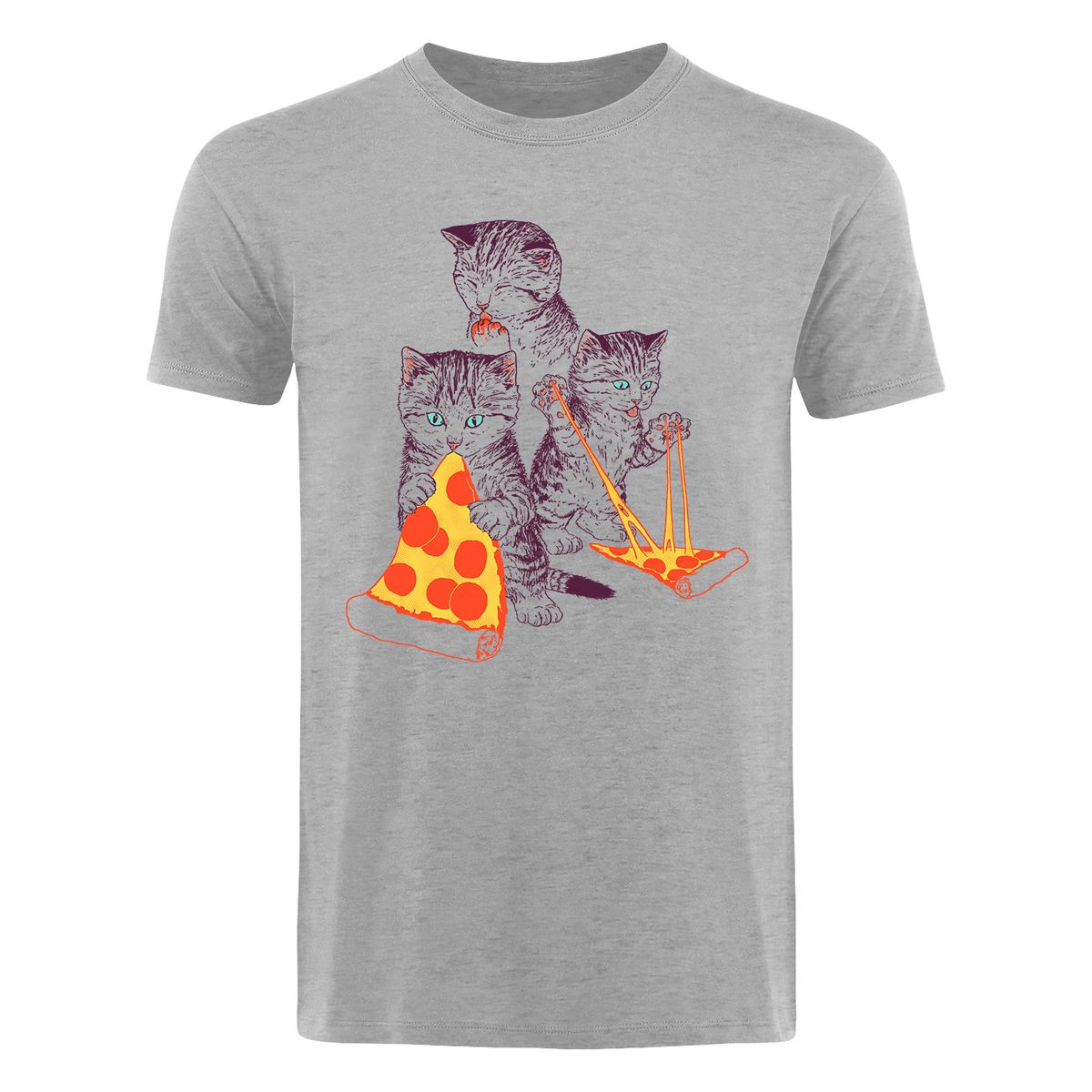 Hillary White Rabbit - Pizza Kittens - T-Shirt