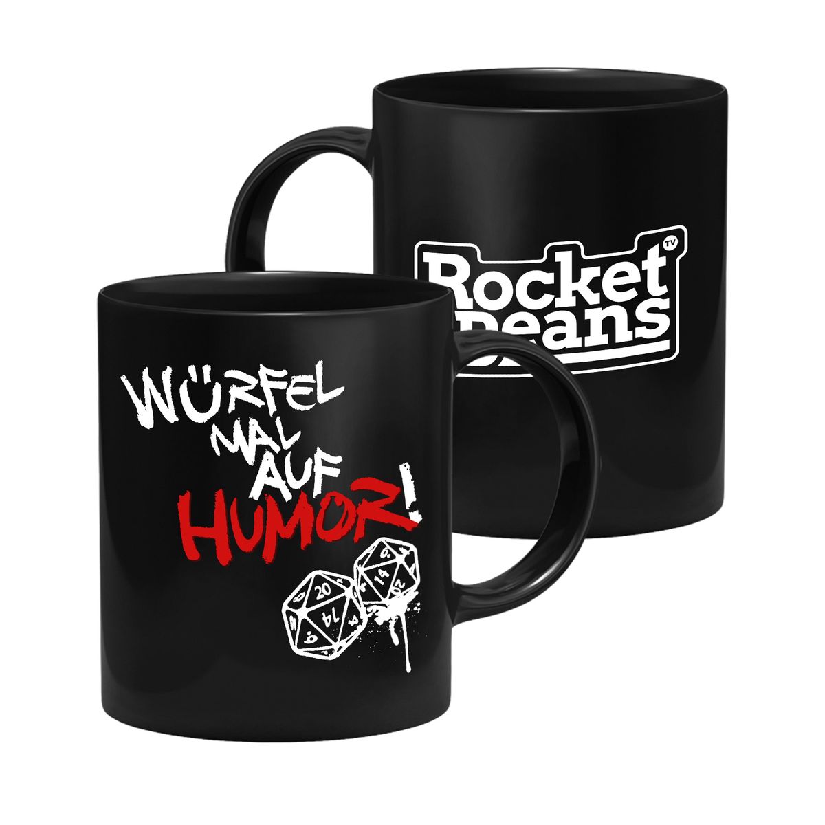 Rocket Beans TV - Dice on Humor - Mug
