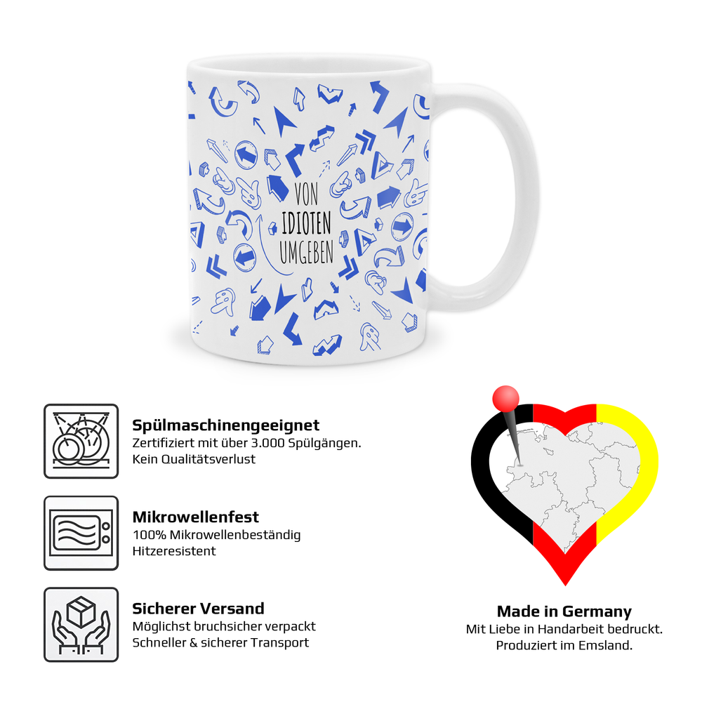 yvolve - Von Idioten Umgeben - Tasse