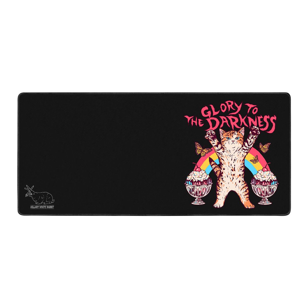 Hillary White Rabbit - Glory to Darkness - XXL mouse pad