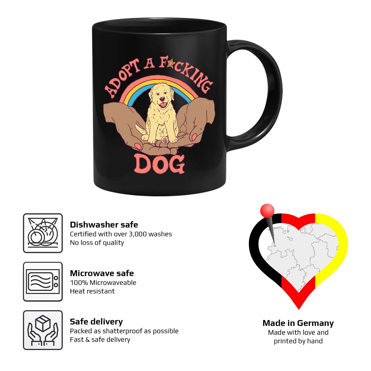 Hillary White Rabbit - Adopt a F*cking Dog - Mug