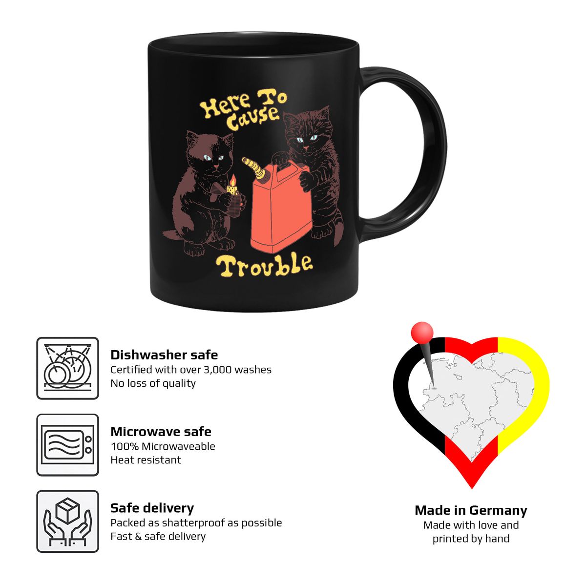 Hillary White Rabbit - Cause Trouble - Mug