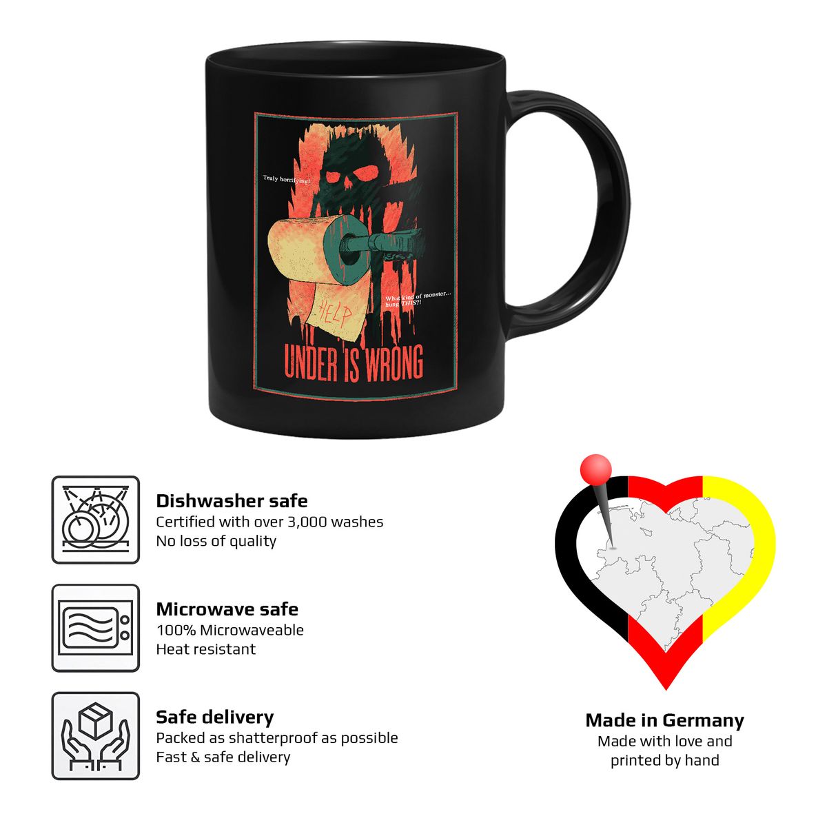 Hillary White Rabbit - Under is Wrong - Mug