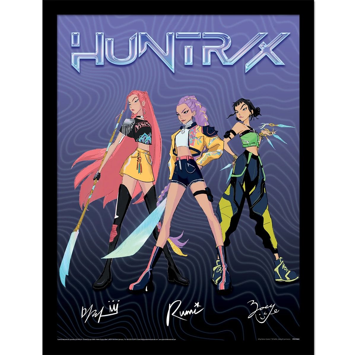 KPop Demon Hunters - Huntrix Signatures - Gerahmter Kunstdruck