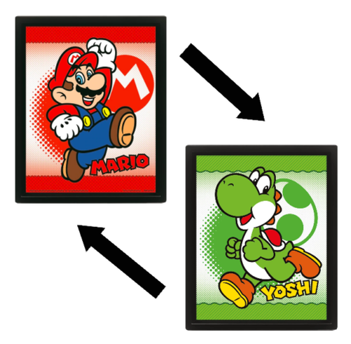 Super Mario - Yoshi - 3D-Bild