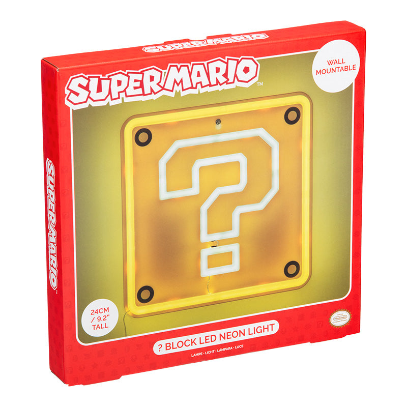 Super Mario - Fragezeichen Block - LED Neon Wandleuchte