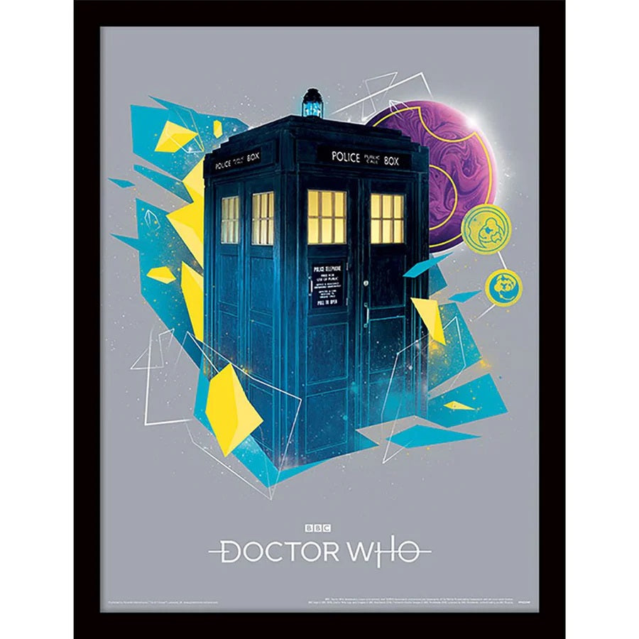 Doctor Who - Geometric Tardis - Gerahmter Kunstdruck