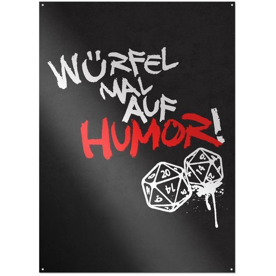 Rocket Beans TV - Würfel auf Humor - Metallschild