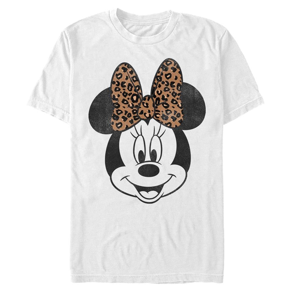Mickey Mouse - Modern Minnie Face Leopard - T-Shirt