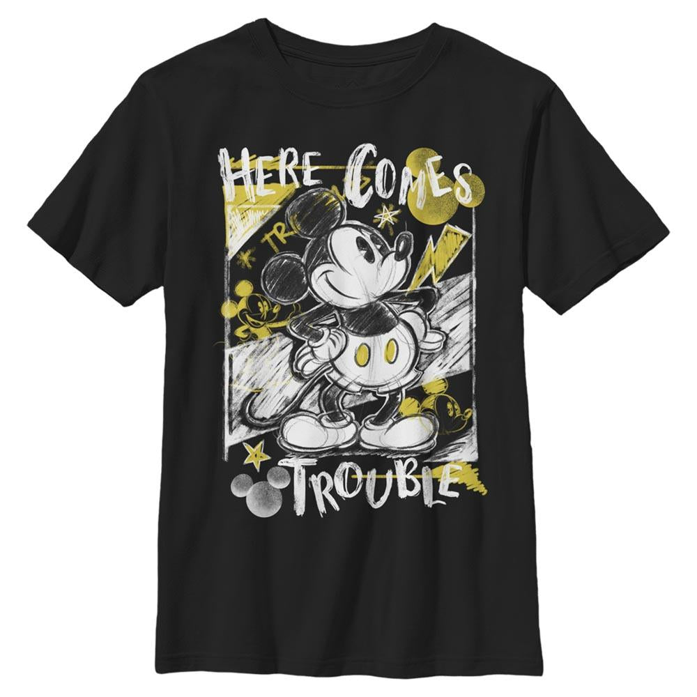 Mickey Mouse - Trouble Comes - Kinder-Shirt