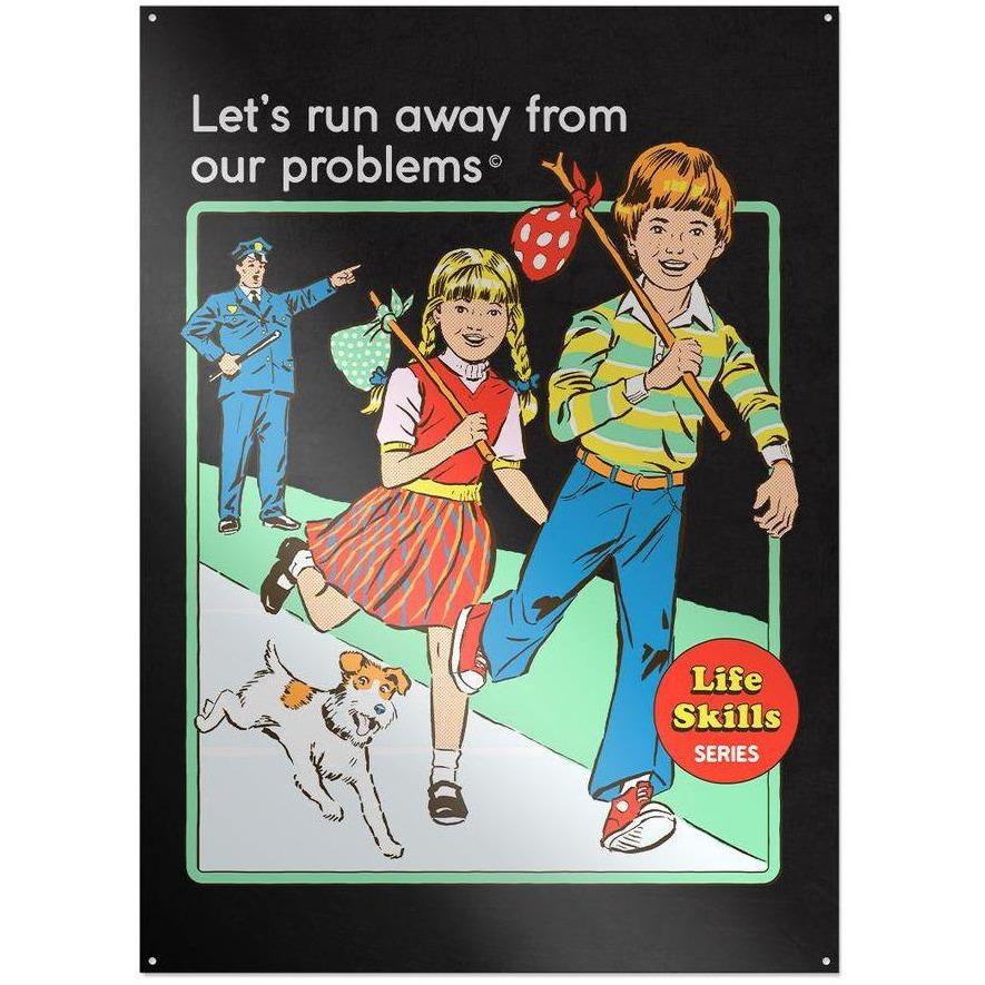 Steven Rhodes - Let’s Run Away - Metallschild