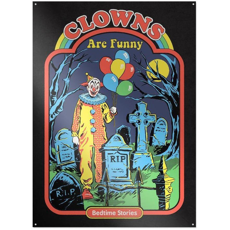 Steven Rhodes - Clowns Are Funny - metal sign