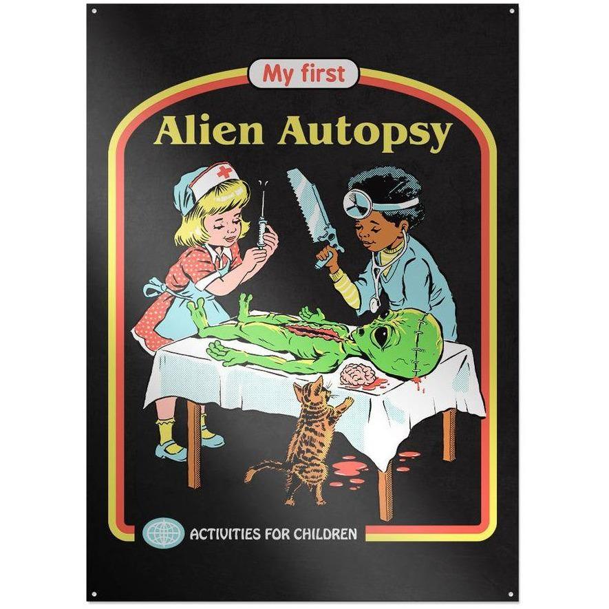 Steven Rhodes - My First Alien Autopsy - Metal Sign