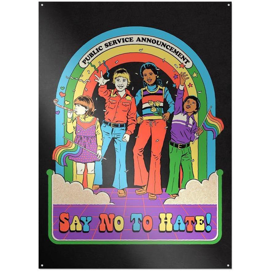 Steven Rhodes - Say No To Hate - Metallschild