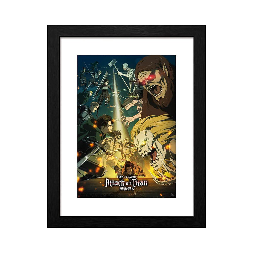 Attack on Titan - Fight - Gerahmter Kunstdruck