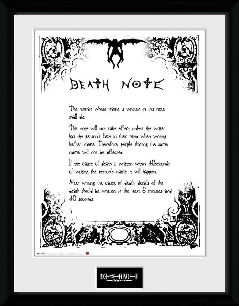 Death Note - Rules - Gerahmter Kunstdruck