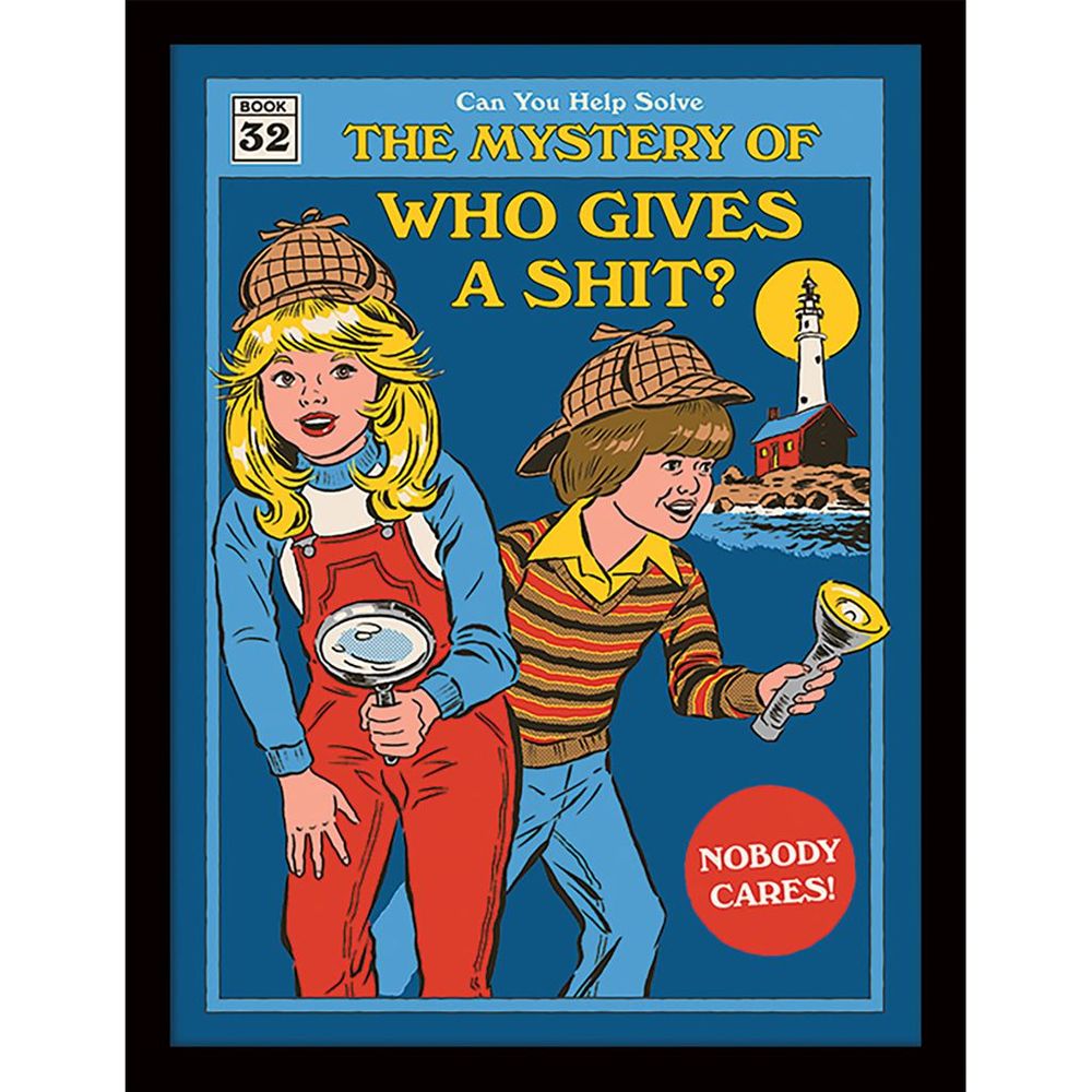 Steven Rhodes - Who Gives a Sh*t - Gerahmter Kunstdruck