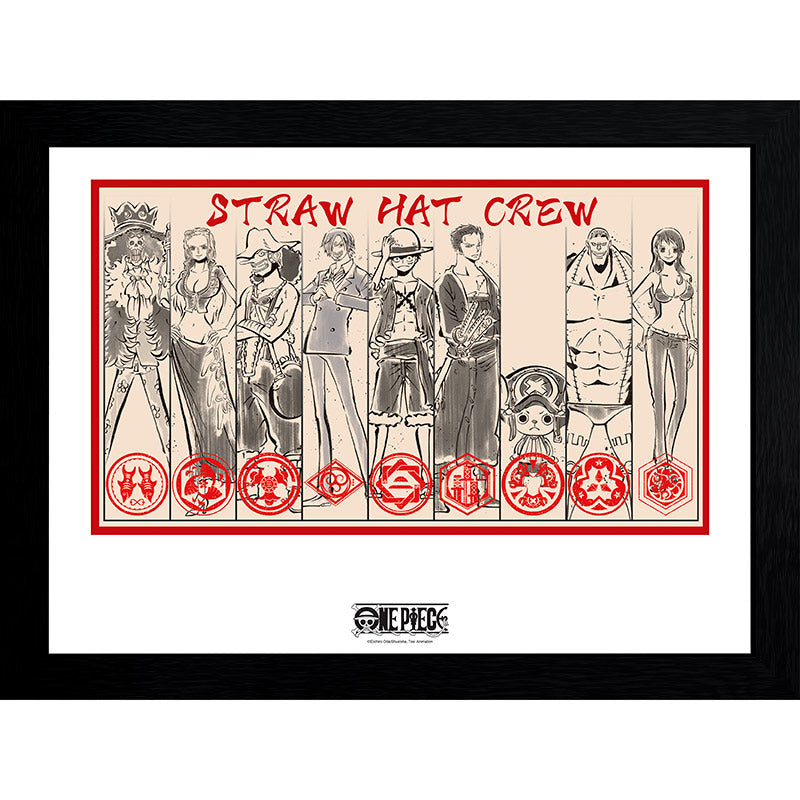 One Piece - Straw Hat Crew - Gerahmter Kunstdruck
