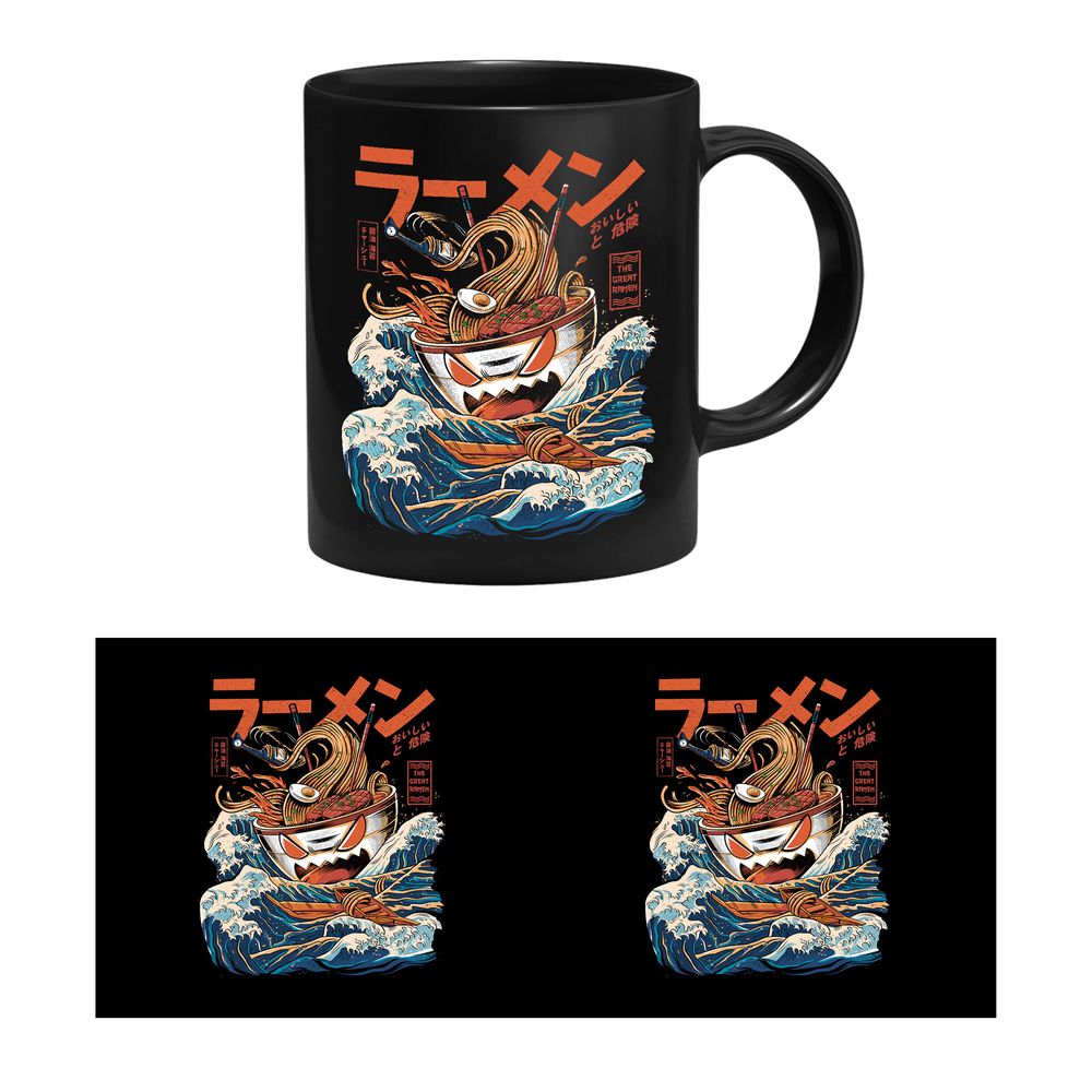 Ilustrata - Black Great Ramen - Mug