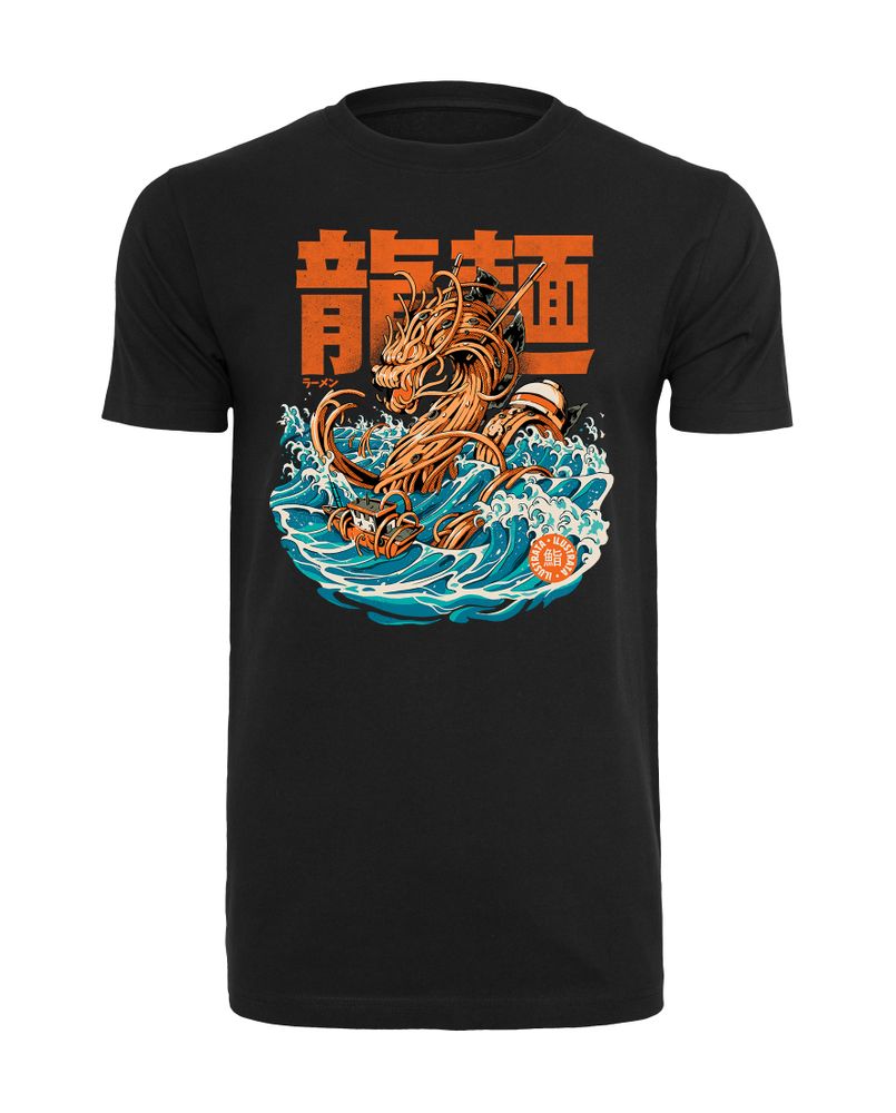 Ilustrata - Black Dark Great Ramen Dragon - T-Shirt