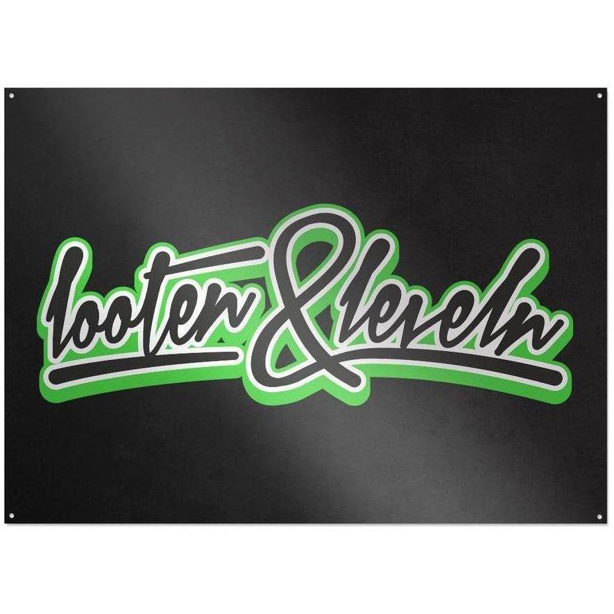 Rocket Beans TV - Looting & Leveling - Metal Sign