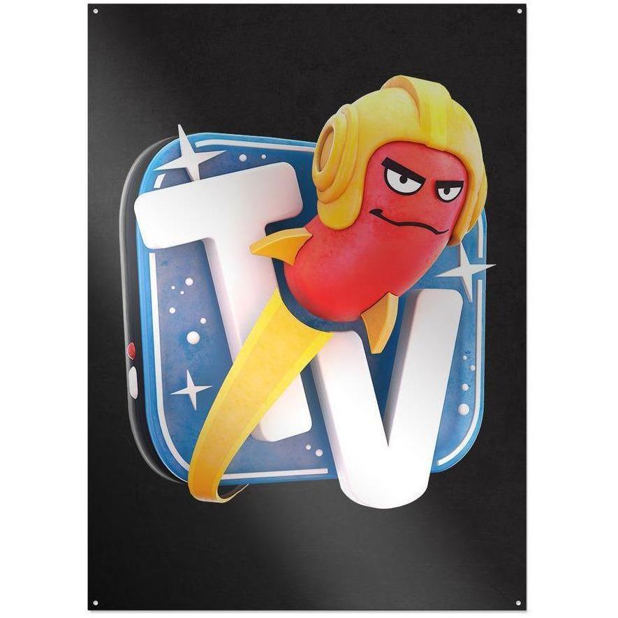 Rocket Beans TV - Sender Logo 2018 - Metallschild