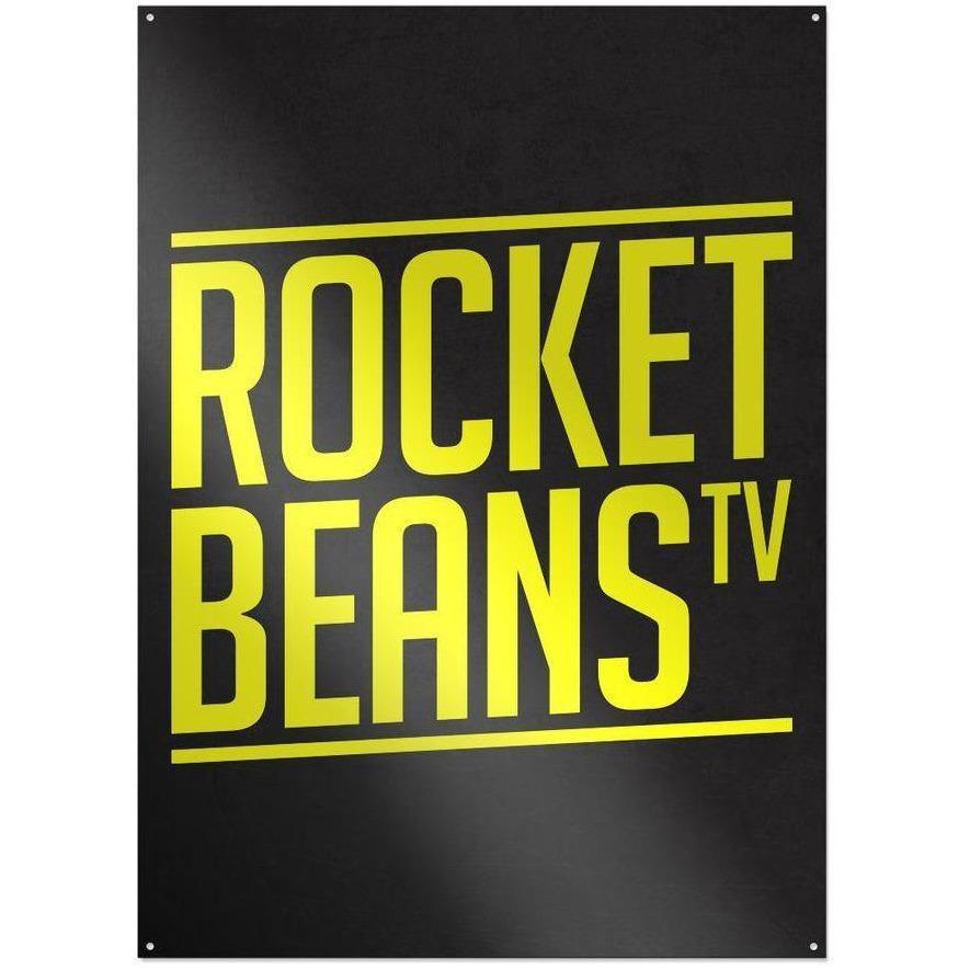 Rocket Beans TV - Slant Typo - Metal Sign