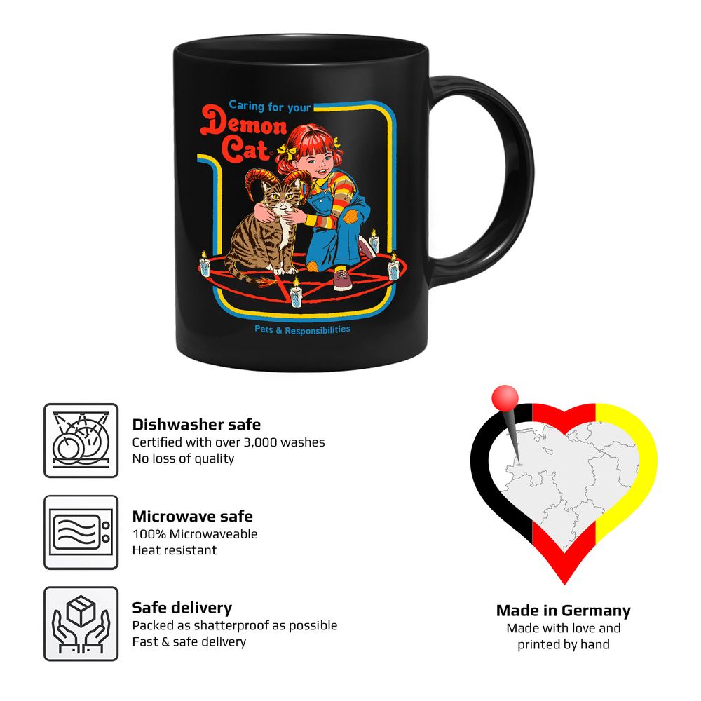 Steven Rhodes - Caring for your Demon Cat - Mug