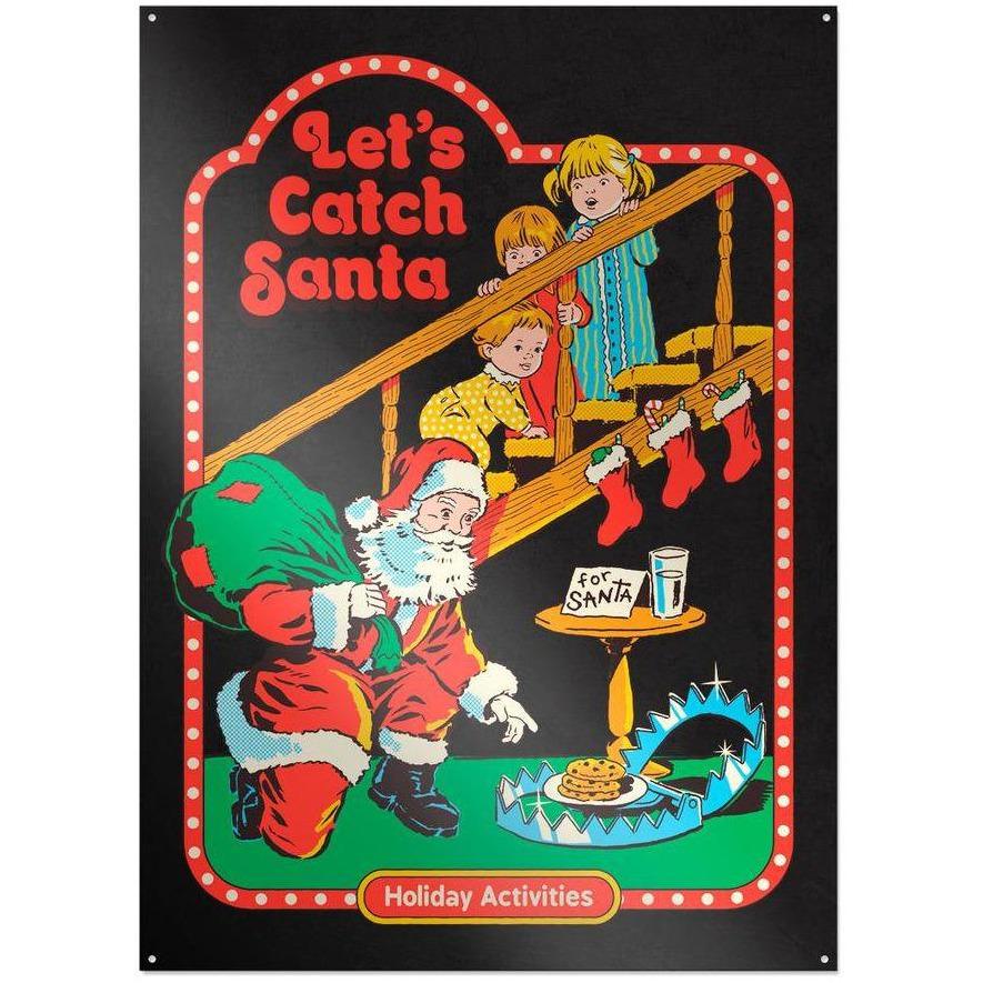 Steven Rhodes - Let's Catch Santa - metal sign